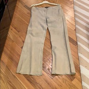 Genuine suede leather boot-cut pants